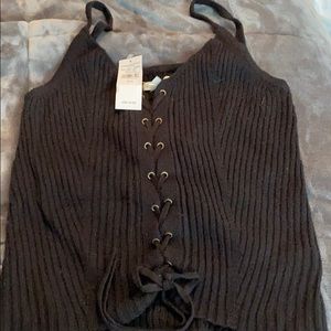 Lace up tank top